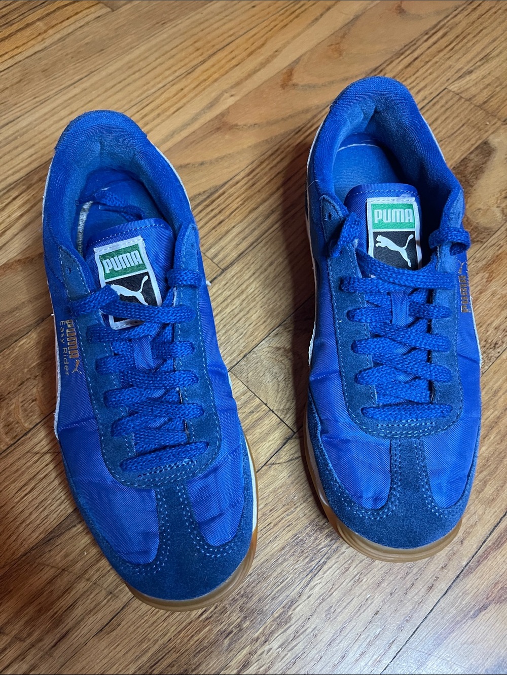 Puma Men’s Royal Blue Suede & Nylon Sneakers